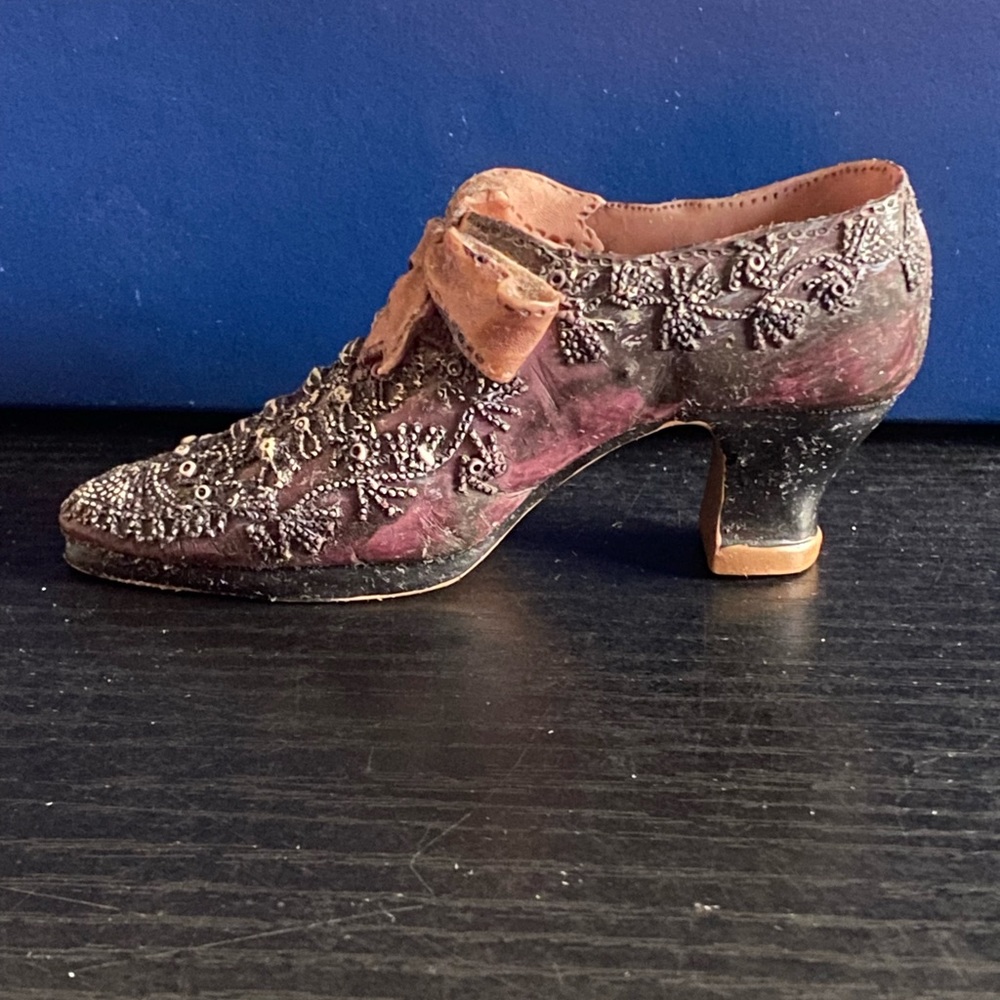 Collectible Cold Cast Porcelain Shoe Figurine
